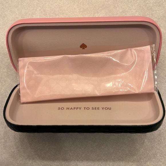 Kate Spade New Authentic Hard Clamshell Eyeglasses Case - Pink - Picture 9 of 12